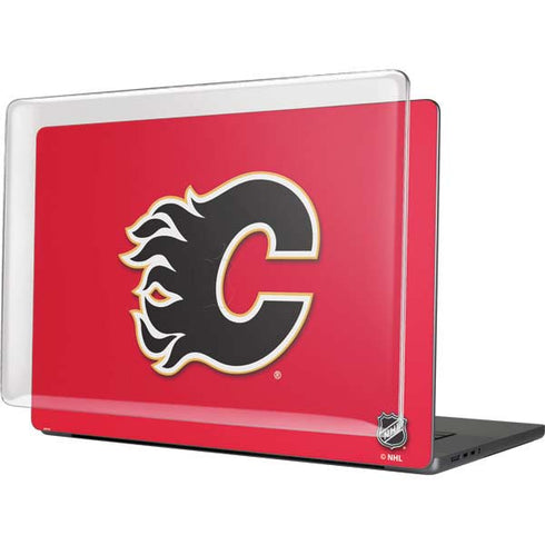 NHL Calgary Flames Solid Background MacBook Pro 16in (2021-25) Case plus Skin