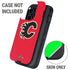 NHL Calgary Flames Solid Background Otterbox Defender iPhone Skin