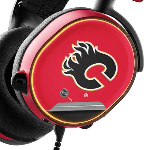 NHL Calgary Flames Solid Background SteelSeries Arctis 5 Skin