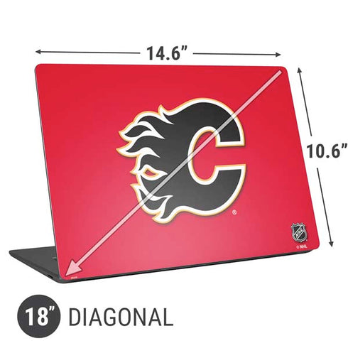 NHL Calgary Flames Solid Background Universal Laptop 18in (14.6 x 10.6in) Skin