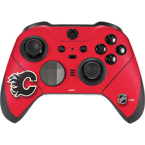 NHL Calgary Flames Solid Background Xbox Elite Wireless Controller Series 2 Skin