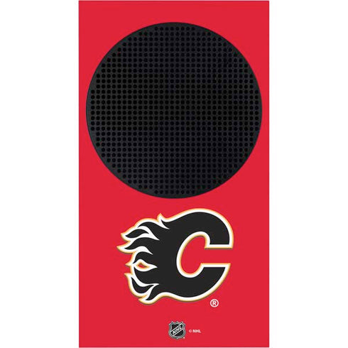 NHL Calgary Flames Solid Background Xbox Series S Console Skin
