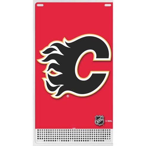 NHL Calgary Flames Solid Background Xbox Series S Console Skin