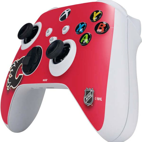 NHL Calgary Flames Solid Background Xbox Series S Controller Skin