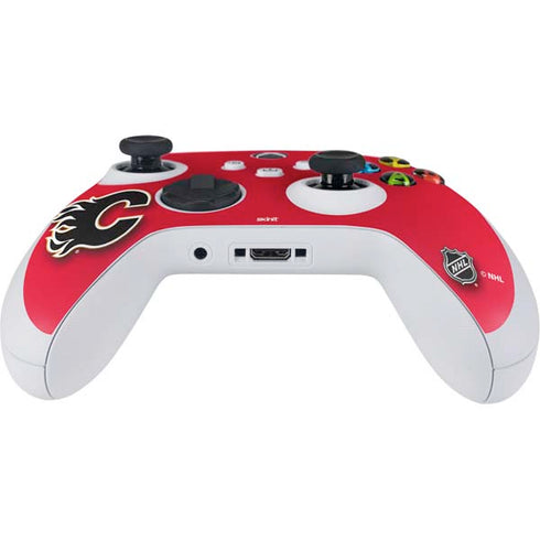 NHL Calgary Flames Solid Background Xbox Series S Controller Skin