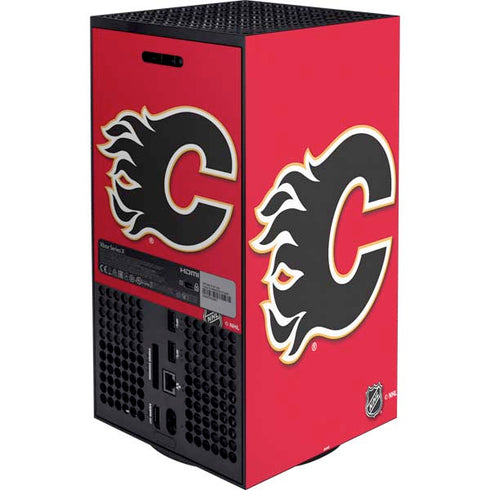 NHL Calgary Flames Solid Background Xbox Series X Bundle Skin