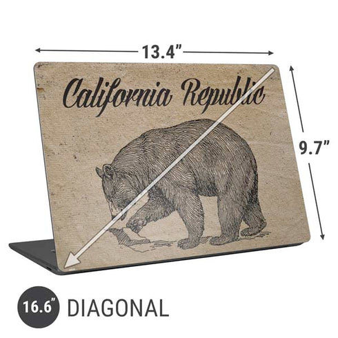 Cali Republic Vintage Universal Laptop 16.6in (13.4 x 9.7in) Skin