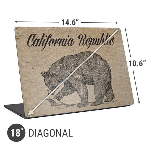 Cali Republic Vintage Universal Laptop 18in (14.6 x 10.6in) Skin