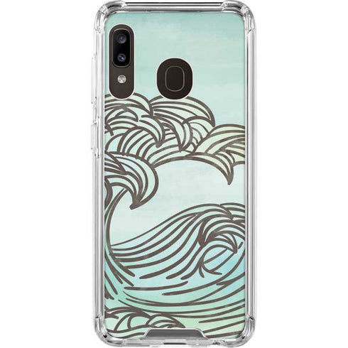California Big Wave Galaxy A30 Clear Case