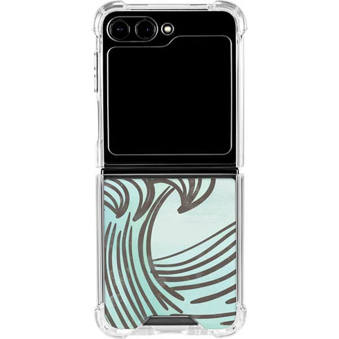 California Big Wave Galaxy Z Flip5 5G Clear Case
