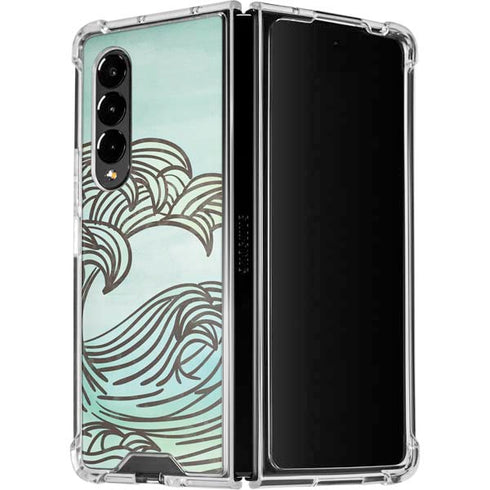 California Big Wave Galaxy Z Fold4 5G Clear Case