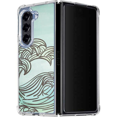 California Big Wave Galaxy Z Fold5 5G Clear Case