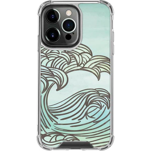California Big Wave iPhone 15 Pro Clear Case