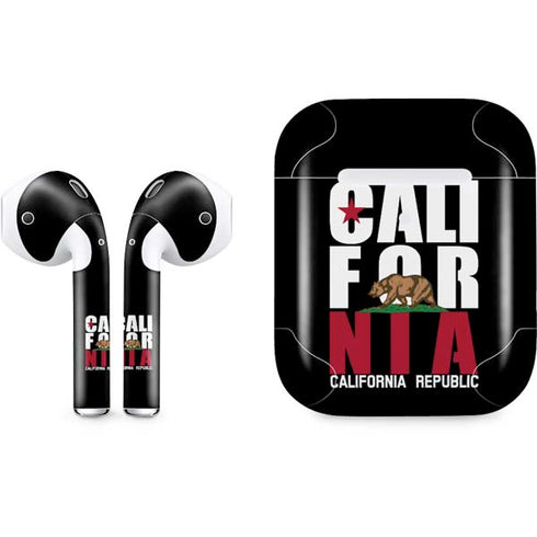 California Black Block Apple AirPods 2 Skin