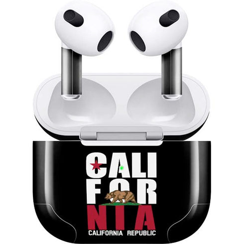 California Black Block Apple AirPods (3rd Gen 2021) Skin
