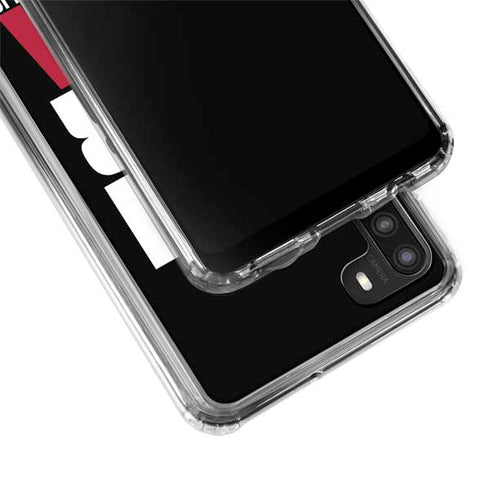 California Black Block Galaxy A21 Clear Case