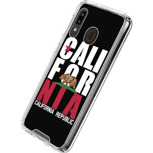 California Black Block Galaxy A30 Clear Case