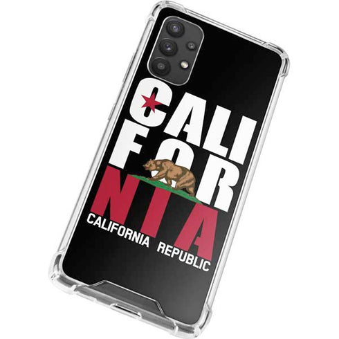 California Black Block Galaxy A32 5G Clear Case