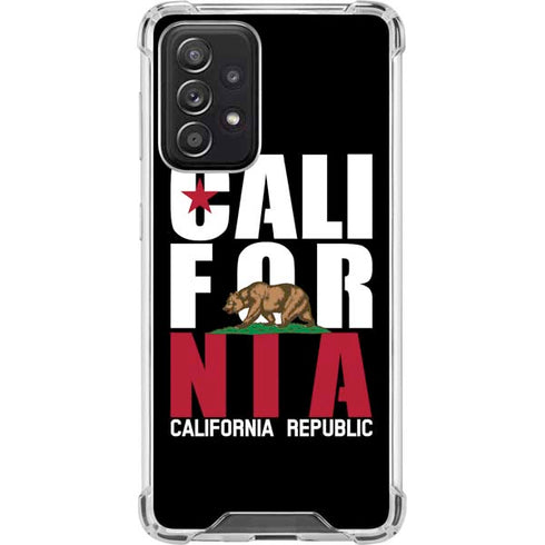 California Black Block Galaxy A52 5G Clear Case