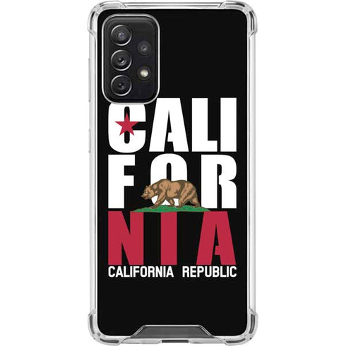 California Black Block Galaxy A72 5G Clear Case
