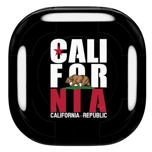 California Black Block Galaxy Buds Live Skin