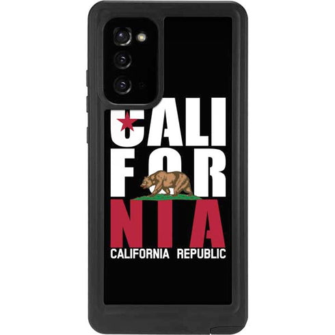 California Black Block Galaxy Note20 5G Waterproof Case
