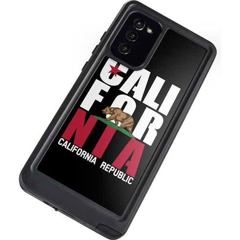 California Black Block Galaxy Note20 5G Waterproof Case