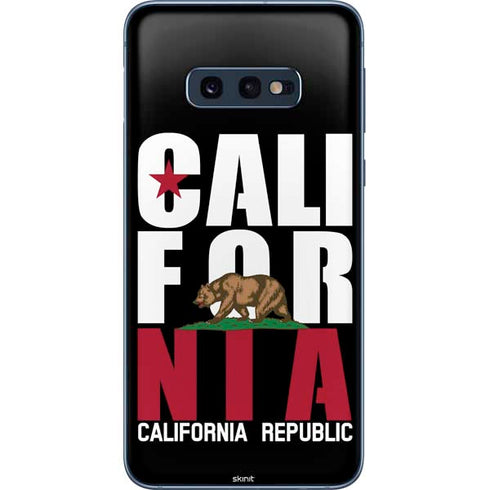 California Black Block Galaxy S10e Skin