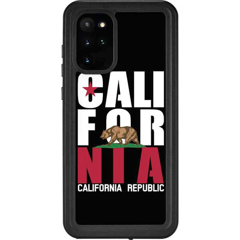 California Black Block Galaxy S20 Plus Waterproof Case