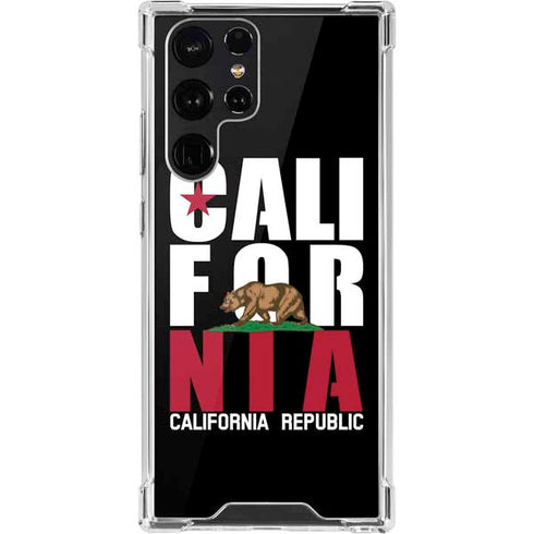 California Black Block Galaxy S22 Ultra Clear Case