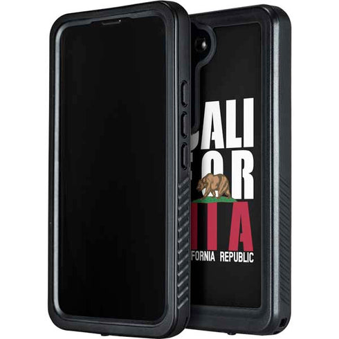 California Black Block Galaxy S23 Waterproof Case