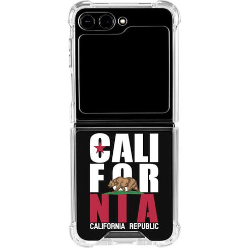 California Black Block Galaxy Z Flip5 5G Clear Case