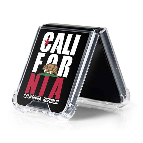 California Black Block Galaxy Z Flip5 5G Clear Case