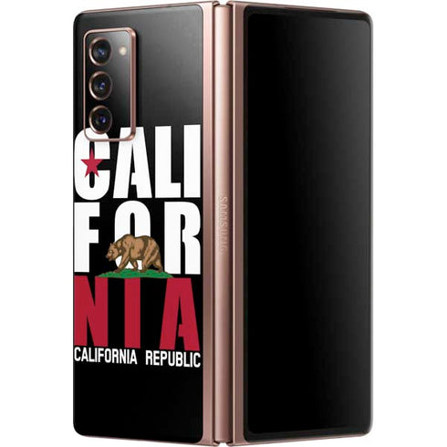California Black Block Galaxy Z Fold2 5G Skin