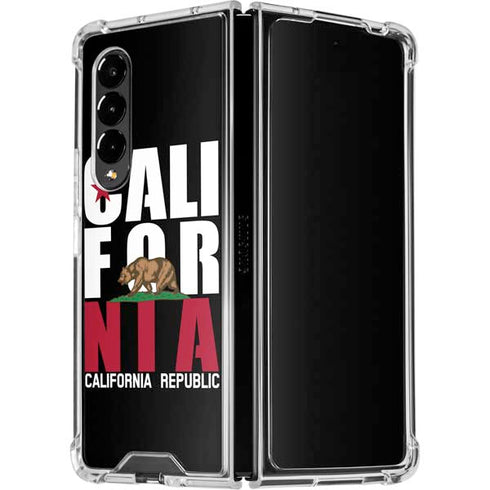 California Black Block Galaxy Z Fold4 5G Clear Case
