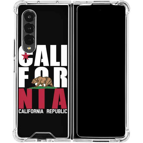 California Black Block Galaxy Z Fold4 5G Clear Case