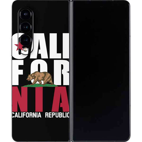 California Black Block Galaxy Z Fold4 5G Skin