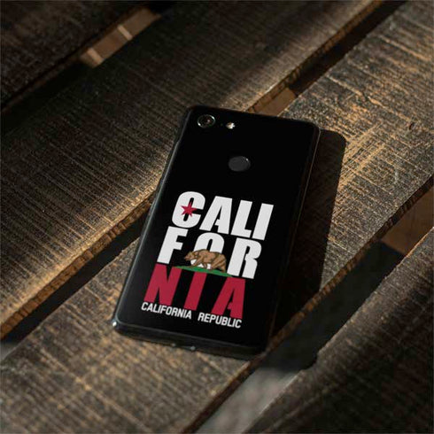 California Black Block Google Pixel 3 Skin
