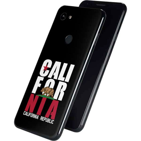 California Black Block Google Pixel 3a Skin
