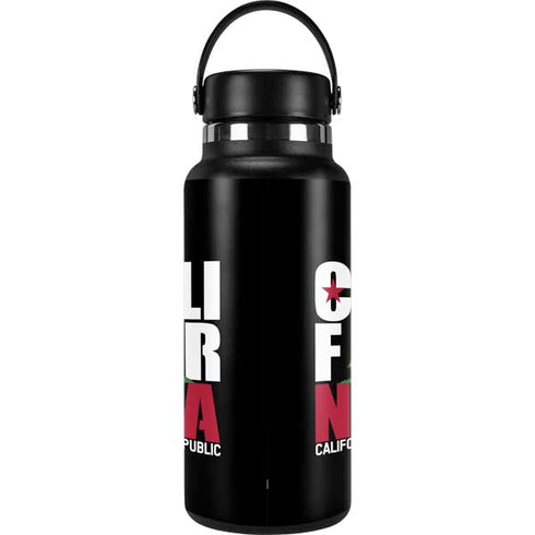 California Black Block Hydro Flask 32oz Wide Mouth Skin