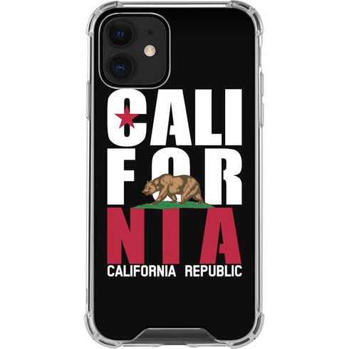 California Black Block iPhone 12 Mini Clear Case