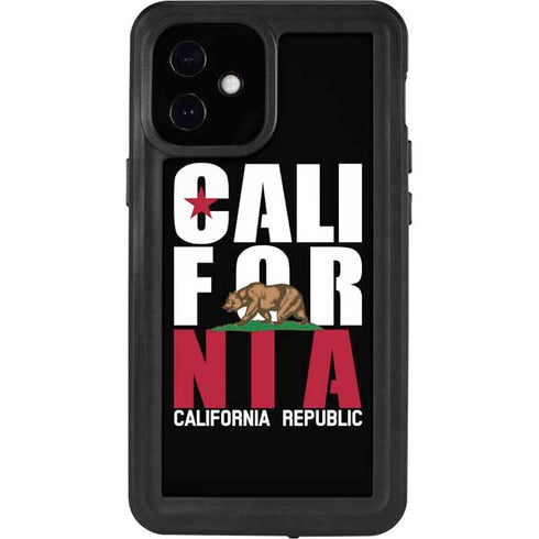California Black Block iPhone 12 Mini Waterproof Case