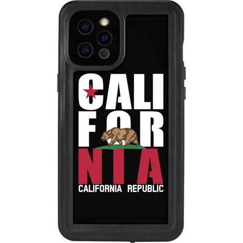 California Black Block iPhone 12 Pro Max Waterproof Case