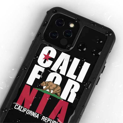 California Black Block iPhone 12 Pro Waterproof Case