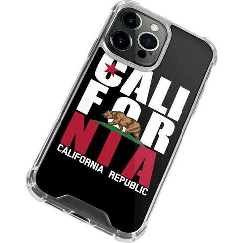 California Black Block iPhone 13 Pro Max Clear Case