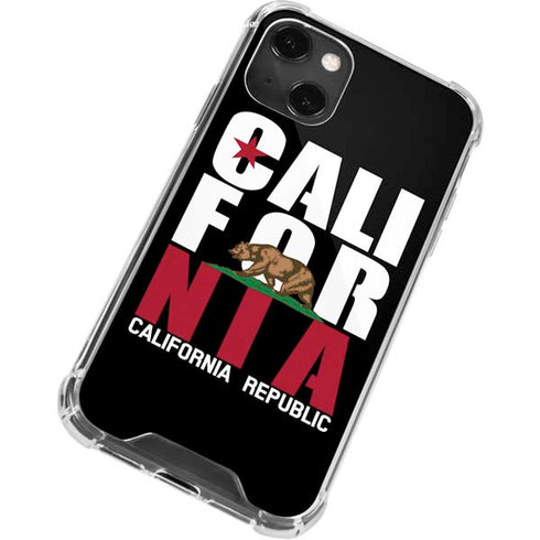 California Black Block iPhone 14 Plus Clear Case