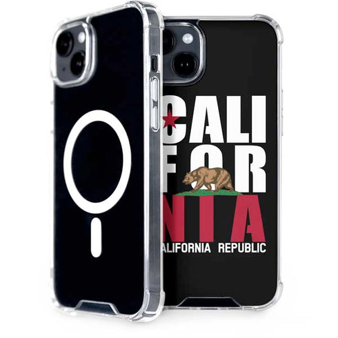 California Black Block iPhone 15 Plus MagSafe Case