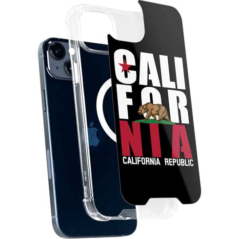 California Black Block iPhone 14 Plus MagSafe Case