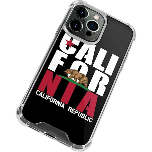 California Black Block iPhone 15 Pro Clear Case