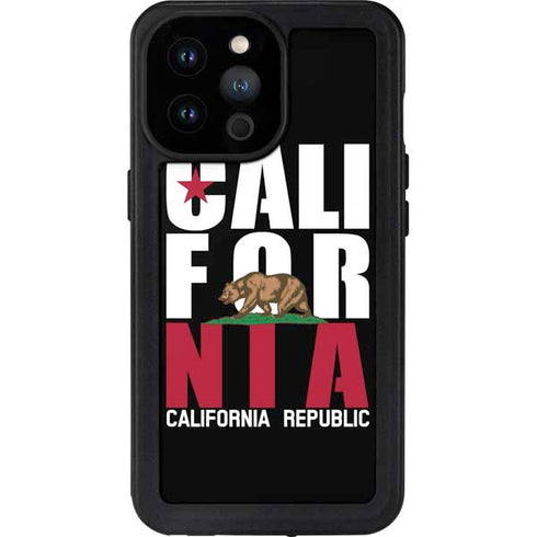 California Black Block iPhone 14 Pro Max Waterproof Case